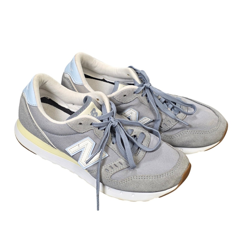 New Balance 311 v2 Sneakers Women's Size 6.5 Light Blue Yellow Suede Lifestyle